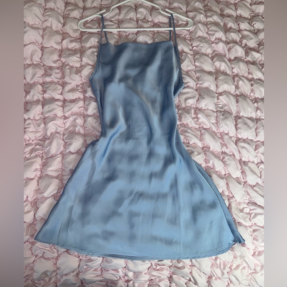Elegant Blue Slip Dress